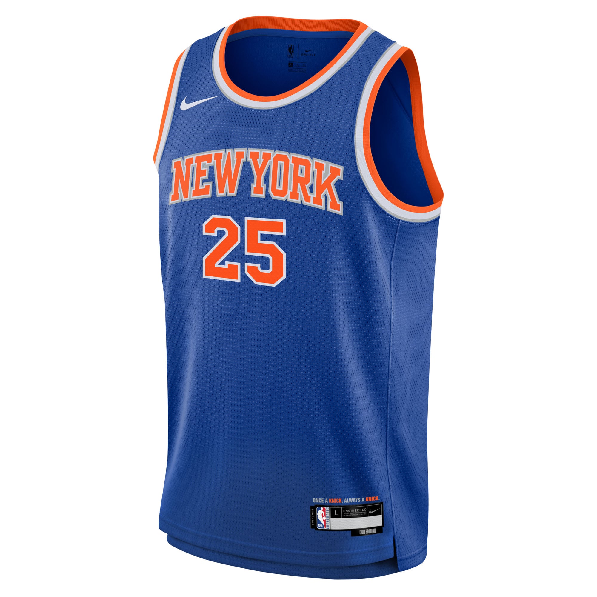 NBA youth new york knicks mikal bridges nike blue swingman jersey – icon edition Collection - Official Jerseys & Hats | NBA Store