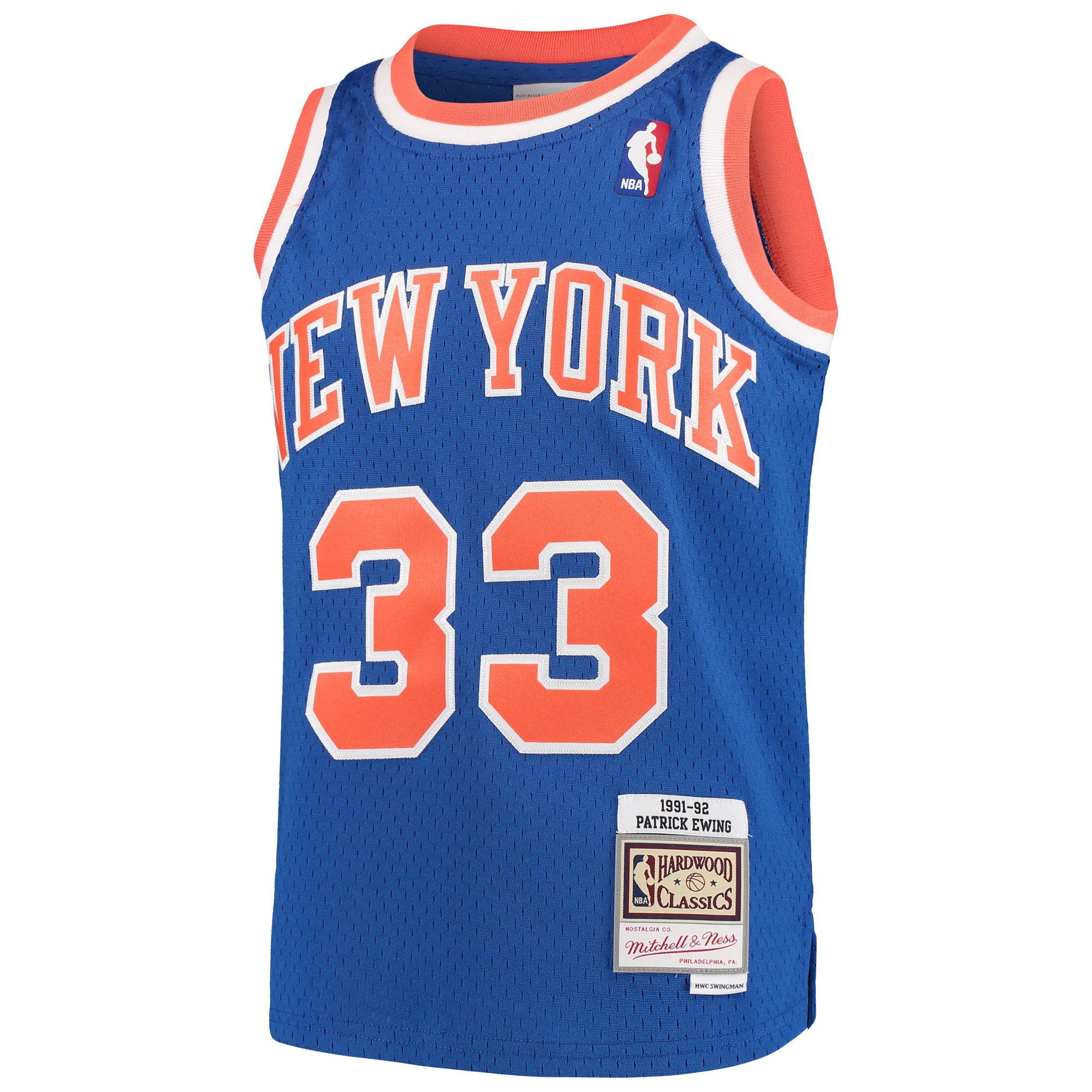 NBA youth new york knicks patrick ewing mitchell amp ness blue hardwood classics swingman throwback jersey Collection - Official Jerseys & Hats | NBA Store