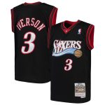 NBA youth philadelphia 76ers allen iverson mitchell amp ness black hardwood classics swingman throwback jersey Collection - Official Jerseys & Hats | NBA Store