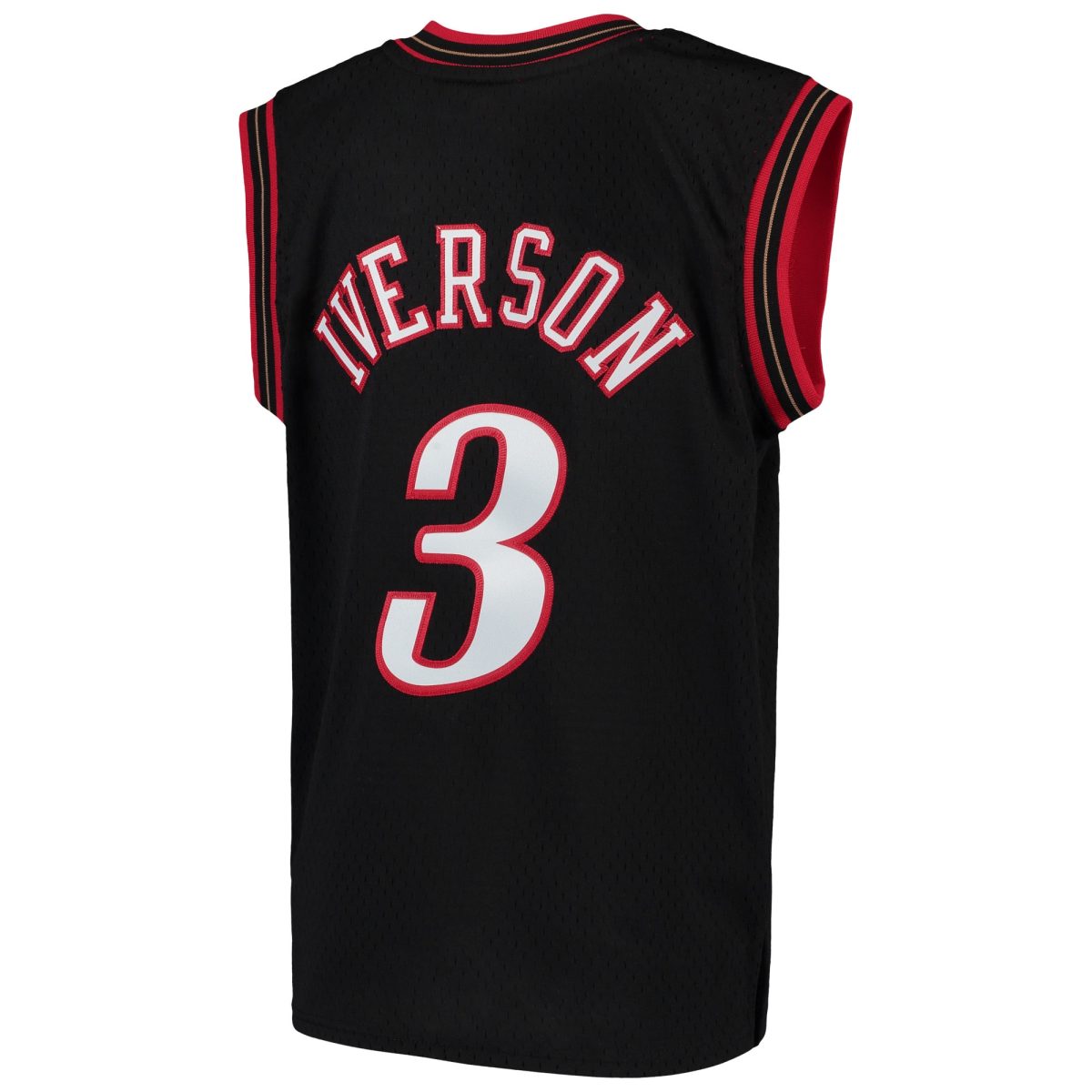 NBA youth philadelphia 76ers allen iverson mitchell amp ness black hardwood classics swingman throwback jersey Collection - Official Jerseys & Hats | NBA Store