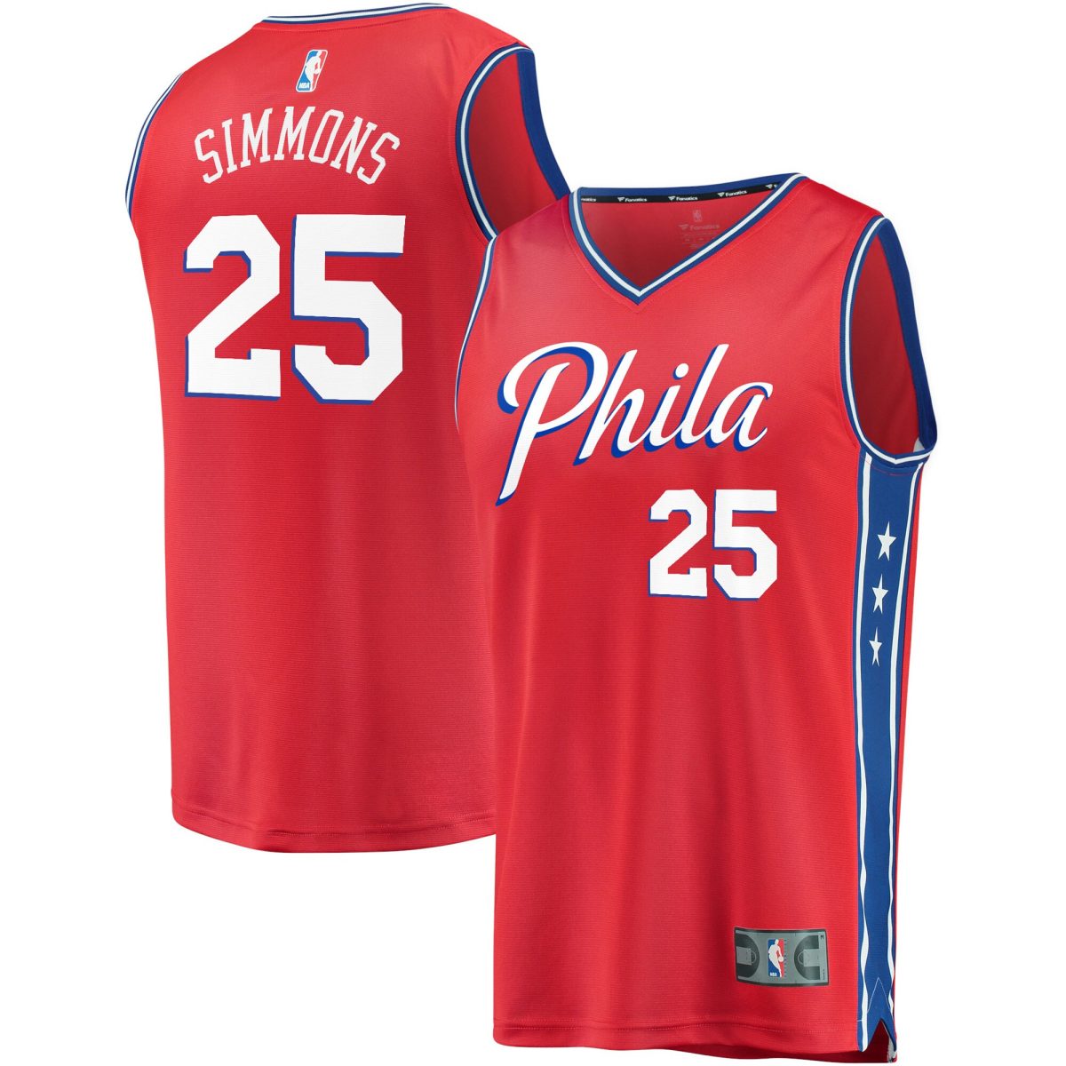 NBA youth philadelphia 76ers ben simmons fanatics red fast break replica player team jersey – statement edition Collection - Official Jerseys & Hats | NBA Store