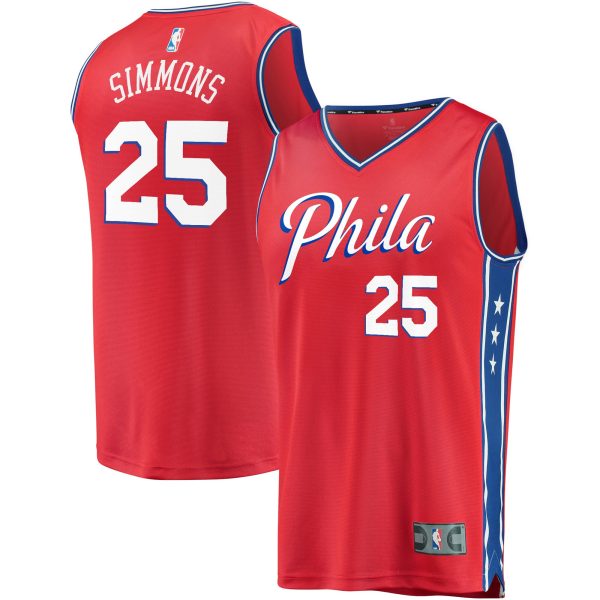 NBA youth philadelphia 76ers ben simmons fanatics red fast break replica player team jersey – statement edition Collection - Official Jerseys & Hats | NBA Store