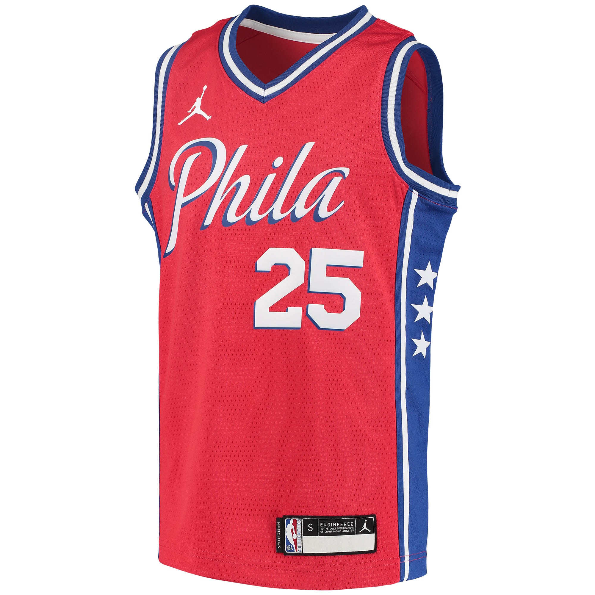 NBA youth philadelphia 76ers ben simmons jordan brand red 202021 swingman player jersey – statement edition Collection - Official Jerseys & Hats | NBA Store
