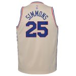NBA youth philadelphia 76ers ben simmons nike cream 202021 swingman player jersey – earned edition Collection - Official Jerseys & Hats | NBA Store