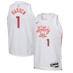 NBA youth philadelphia 76ers james harden nike white 202223 swingman jersey – city edition Collection - Official Jerseys & Hats | NBA Store
