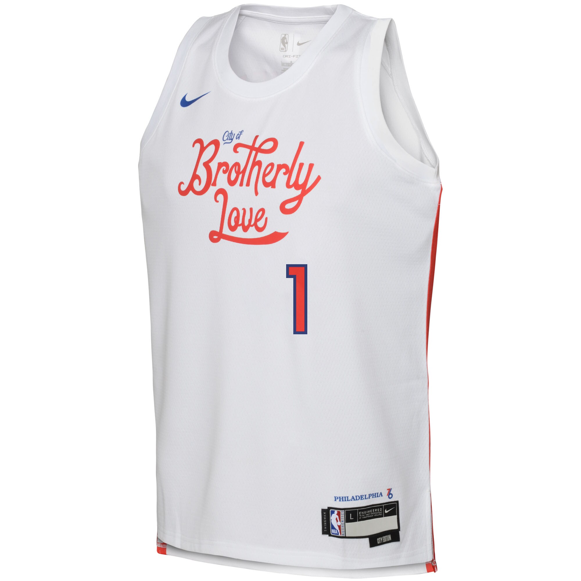 NBA youth philadelphia 76ers james harden nike white 202223 swingman jersey – city edition Collection - Official Jerseys & Hats | NBA Store