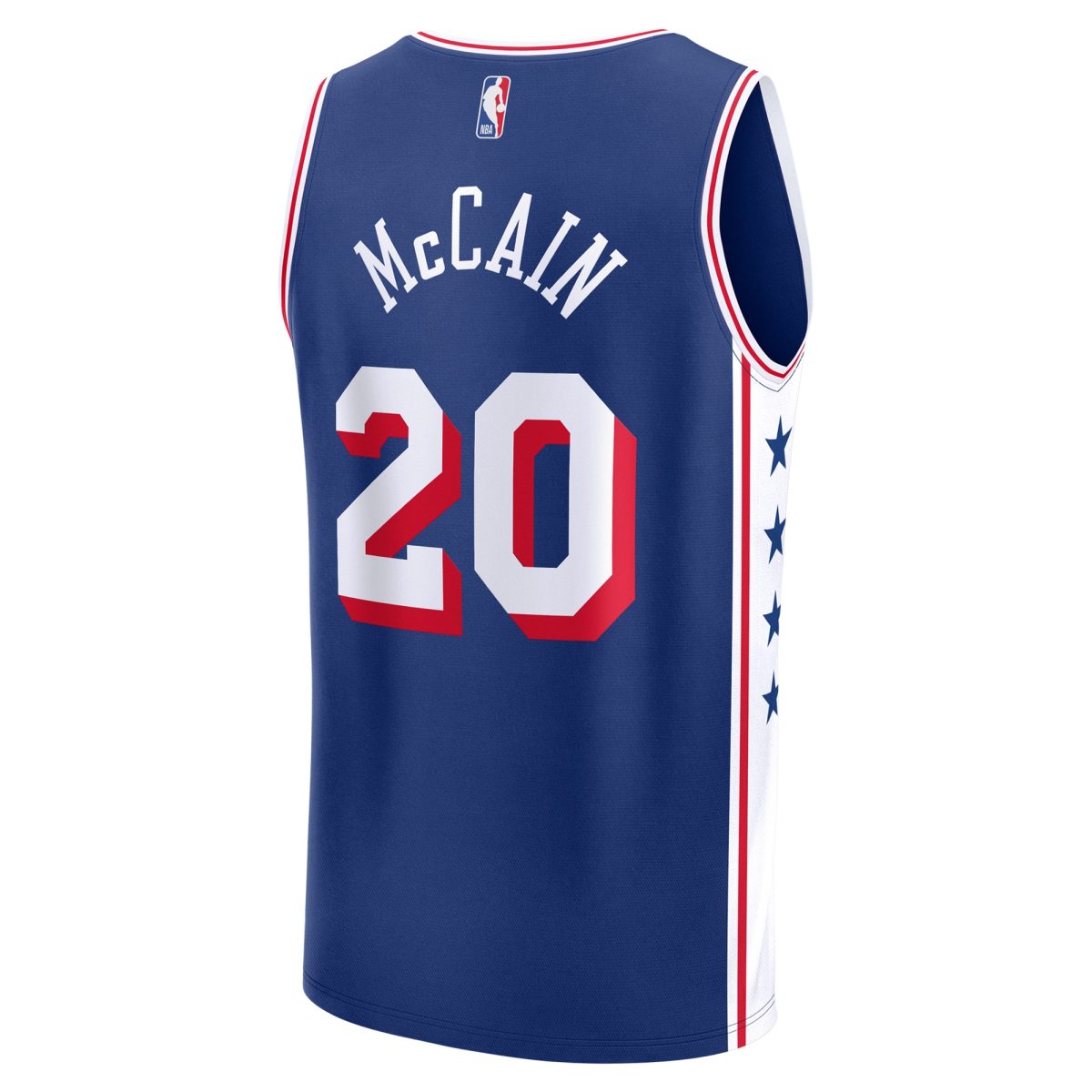NBA youth philadelphia 76ers jared mccain fanatics royal 2024 nba draft fast break player jersey – icon edition Collection - Official Jerseys & Hats | NBA Store