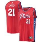 NBA youth philadelphia 76ers joel embiid fanatics red 201920 fast break replica player team jersey – statement edition Collection - Official Jerseys & Hats | NBA Store