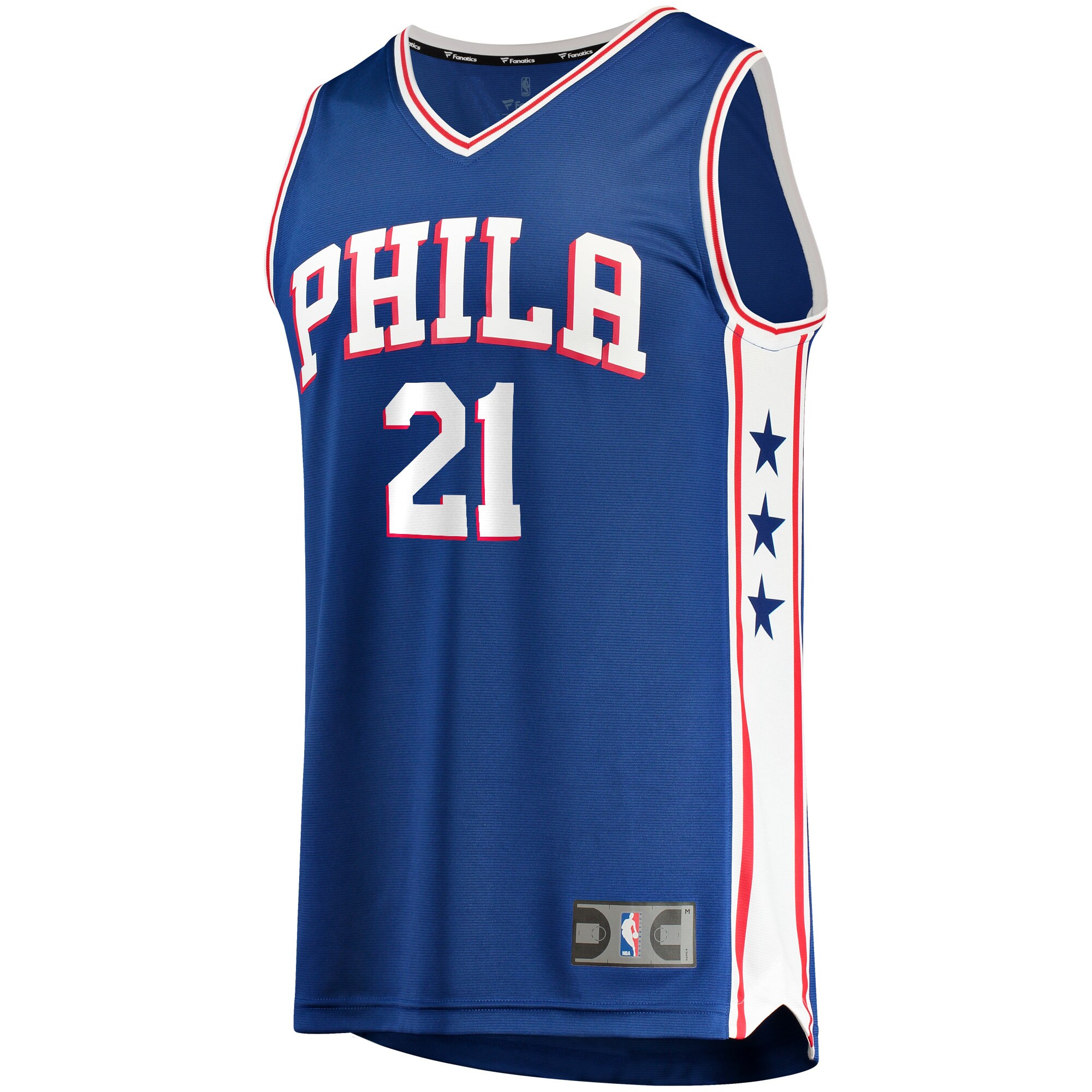 NBA youth philadelphia 76ers joel embiid fanatics royal fast break replica player jersey – icon edition Collection - Official Jerseys & Hats | NBA Store