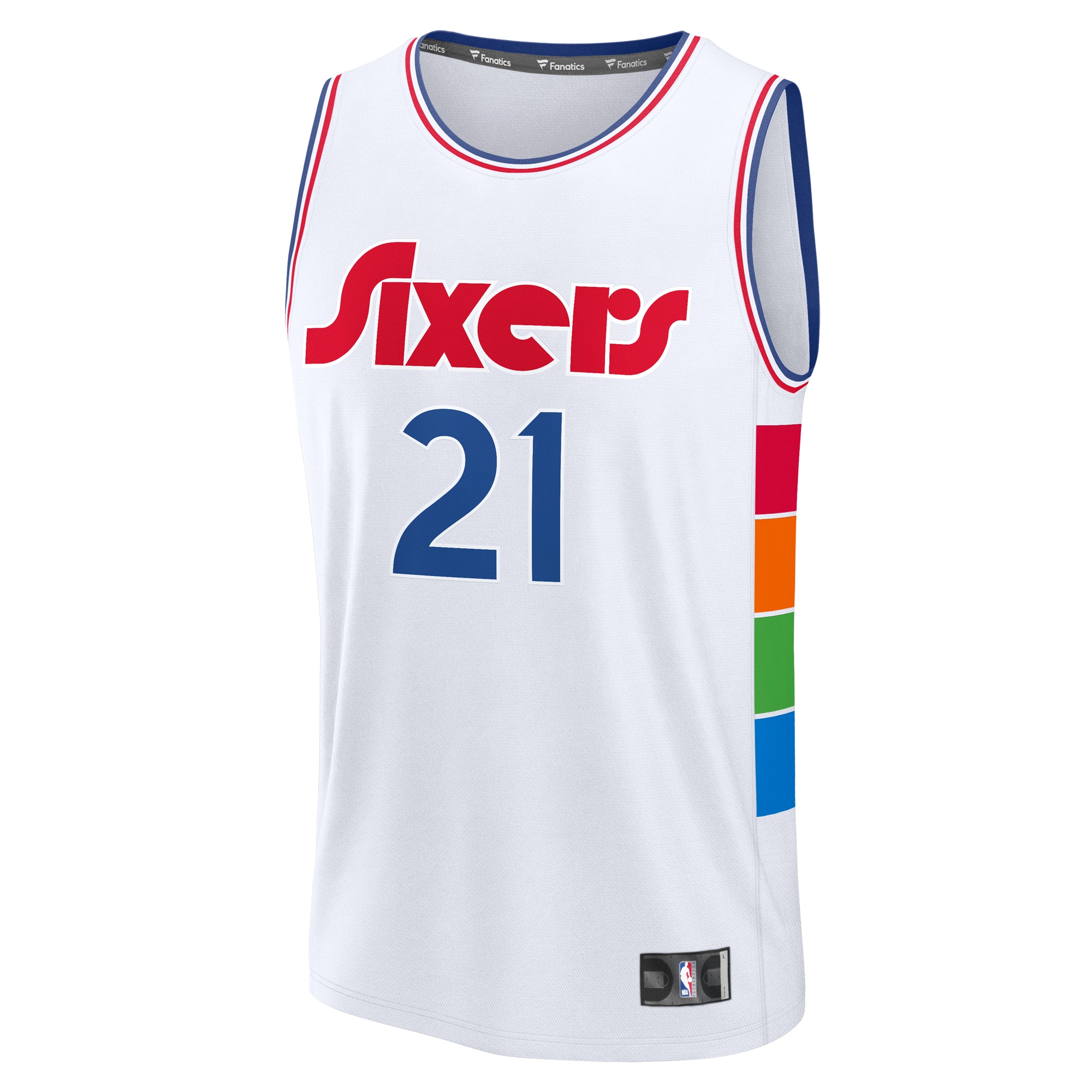 NBA youth philadelphia 76ers joel embiid fanatics white 202425 fast break player jersey – city edition Collection - Official Jerseys & Hats | NBA Store