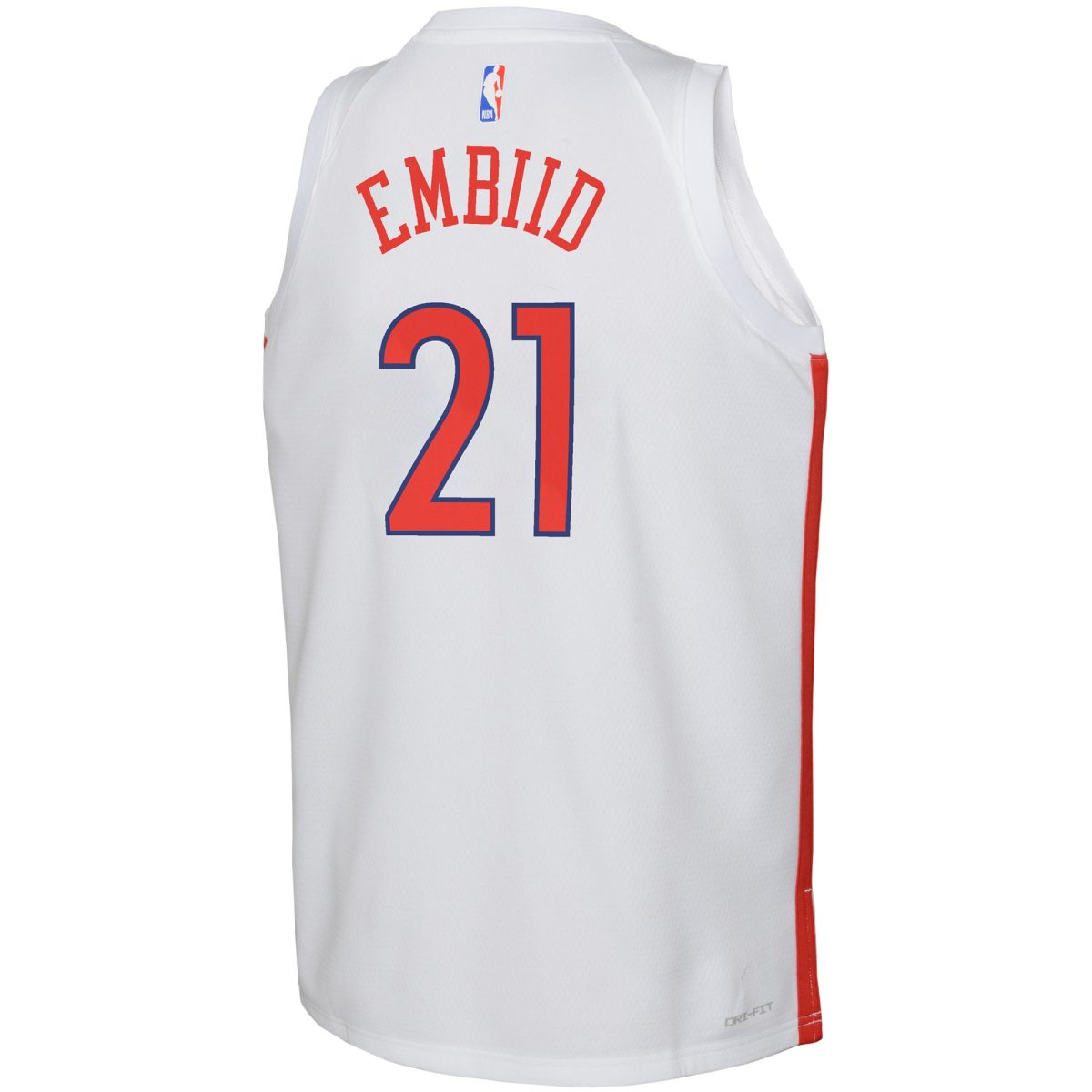 NBA youth philadelphia 76ers joel embiid nike white 202223 swingman jersey – city edition Collection - Official Jerseys & Hats | NBA Store