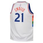 NBA youth philadelphia 76ers joel embiid nike white 202425 swingman player jersey – city edition Collection - Official Jerseys & Hats | NBA Store
