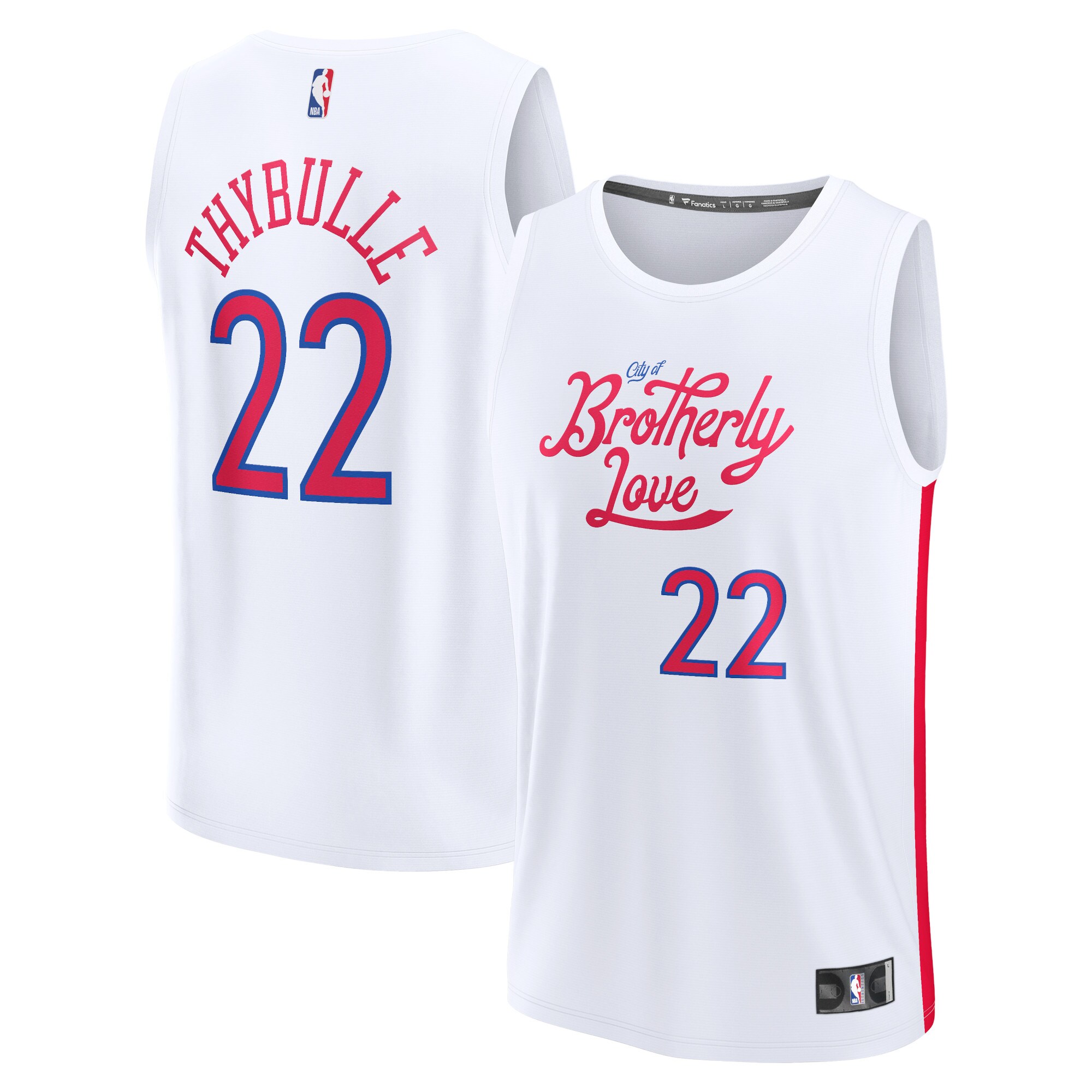 NBA youth philadelphia 76ers matisse thybulle fanatics white fastbreak jersey – city edition Collection - Official Jerseys & Hats | NBA Store