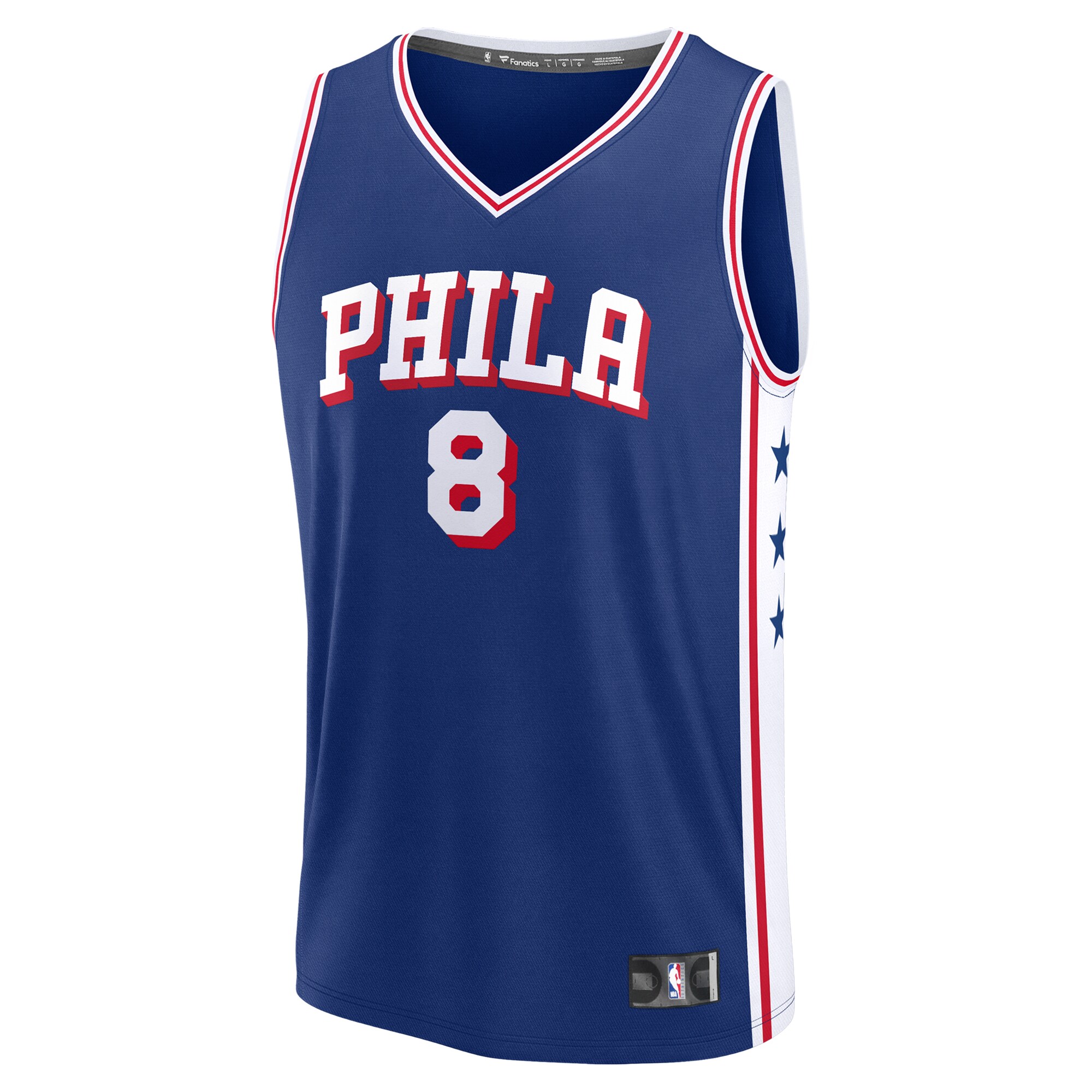 NBA youth philadelphia 76ers paul george fanatics royal fast break replica player jersey – icon edition Collection - Official Jerseys & Hats | NBA Store