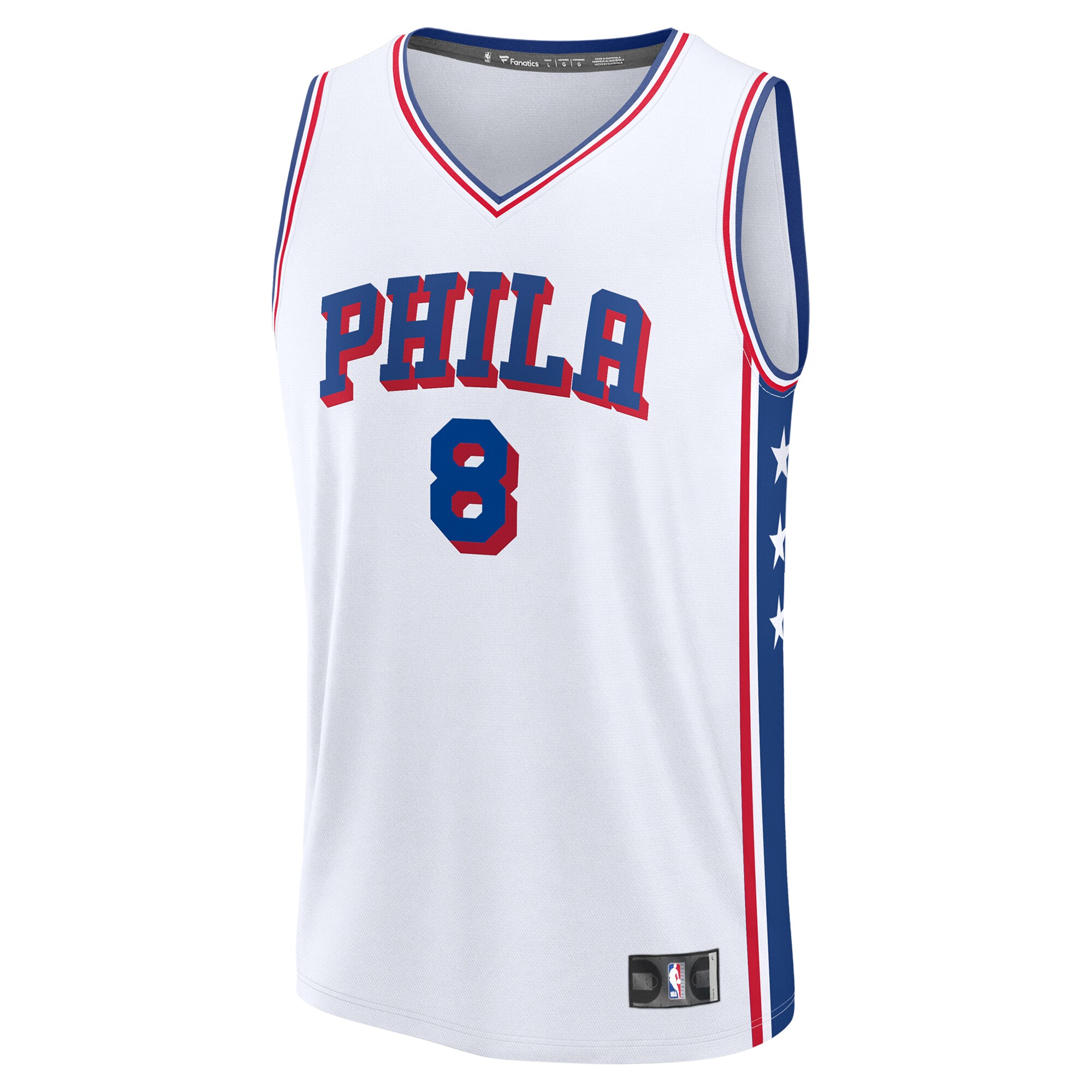 NBA youth philadelphia 76ers paul george fanatics white fast break replica player jersey – association edition Collection - Official Jerseys & Hats | NBA Store