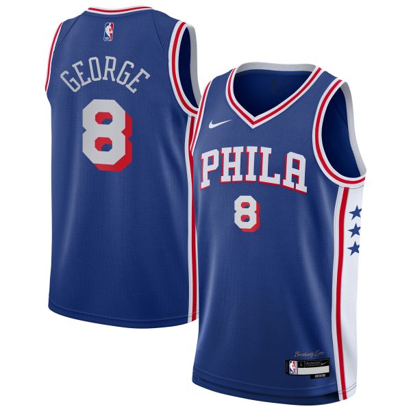 NBA youth philadelphia 76ers paul george nike royal swingman jersey – icon edition Collection - Official Jerseys & Hats | NBA Store