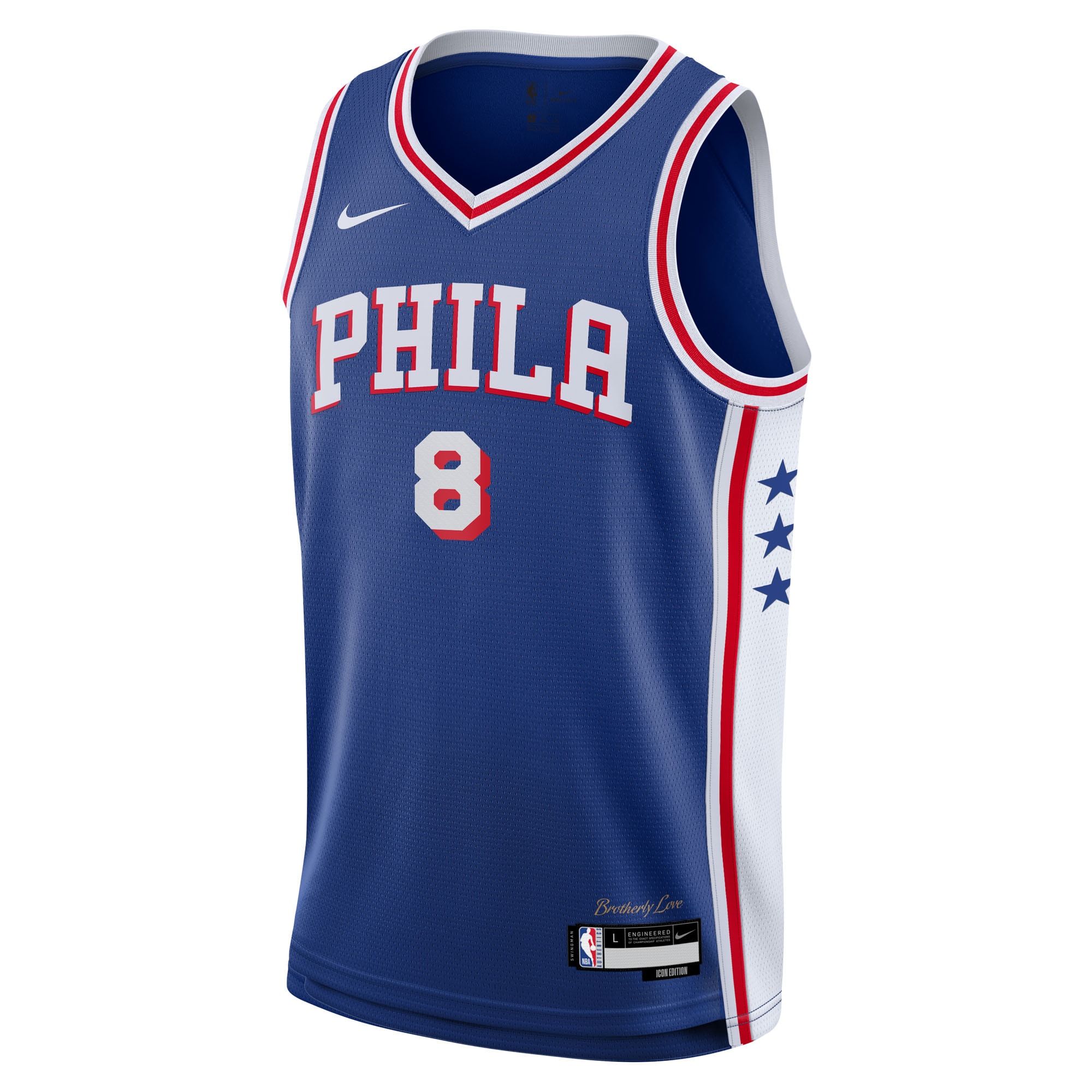 NBA youth philadelphia 76ers paul george nike royal swingman jersey – icon edition Collection - Official Jerseys & Hats | NBA Store