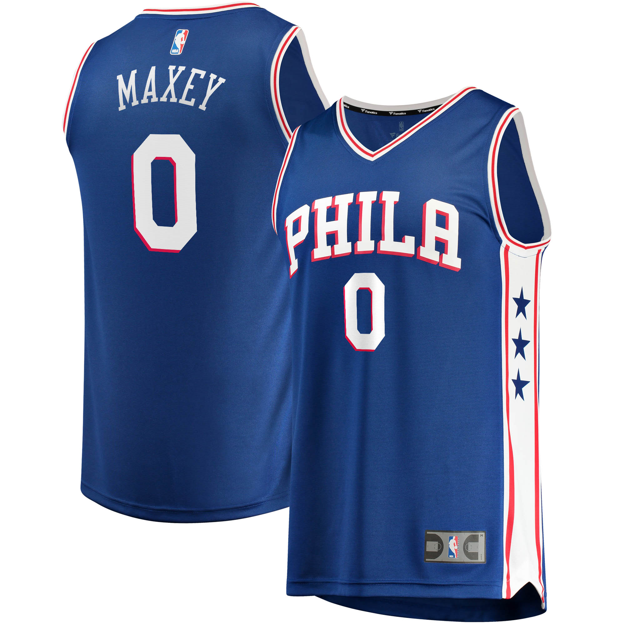NBA youth philadelphia 76ers tyrese maxey fanatics royal 202021 fast break replica jersey – icon edition Collection - Official Jerseys & Hats | NBA Store