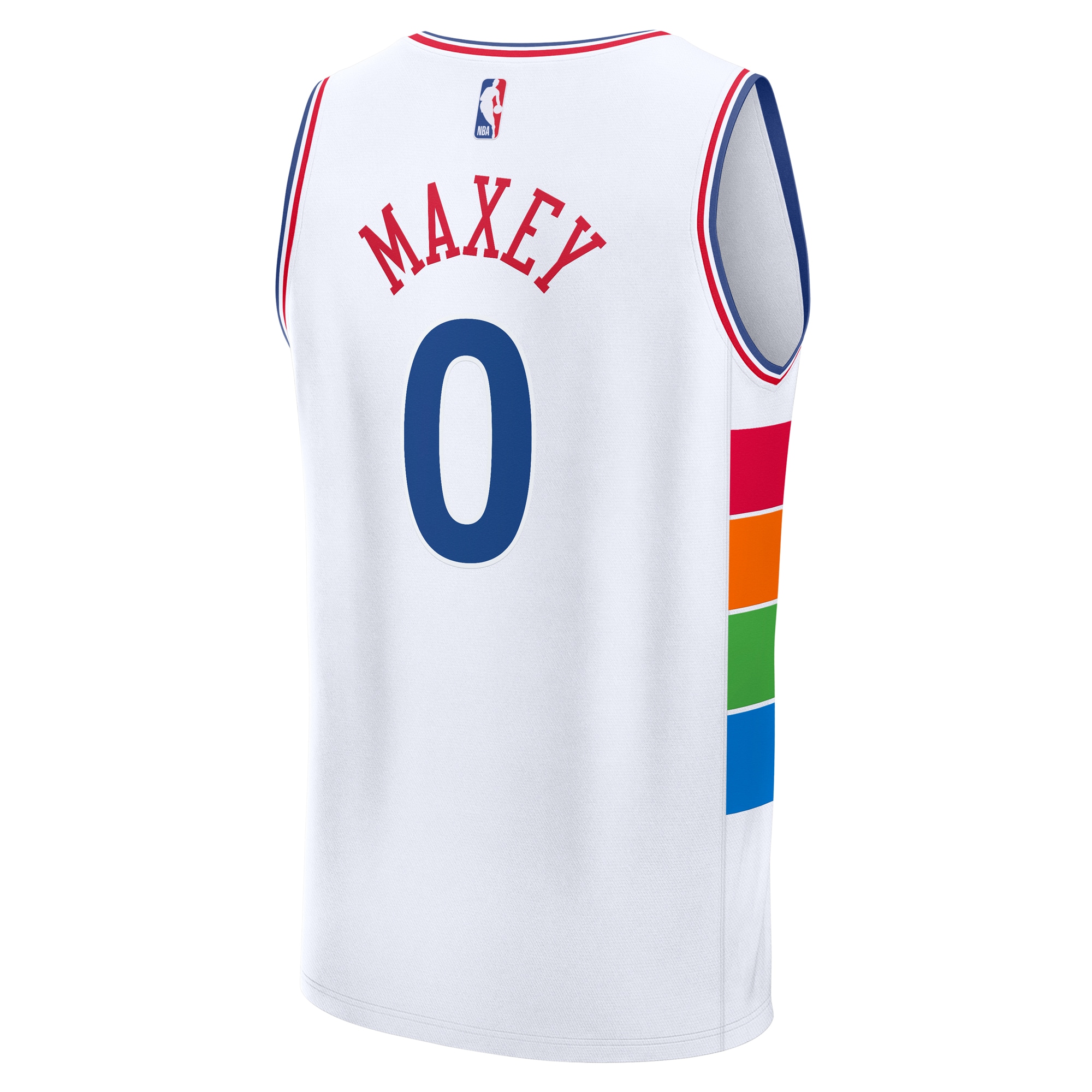 NBA youth philadelphia 76ers tyrese maxey fanatics white 202425 fast break player jersey – city edition Collection - Official Jerseys & Hats | NBA Store