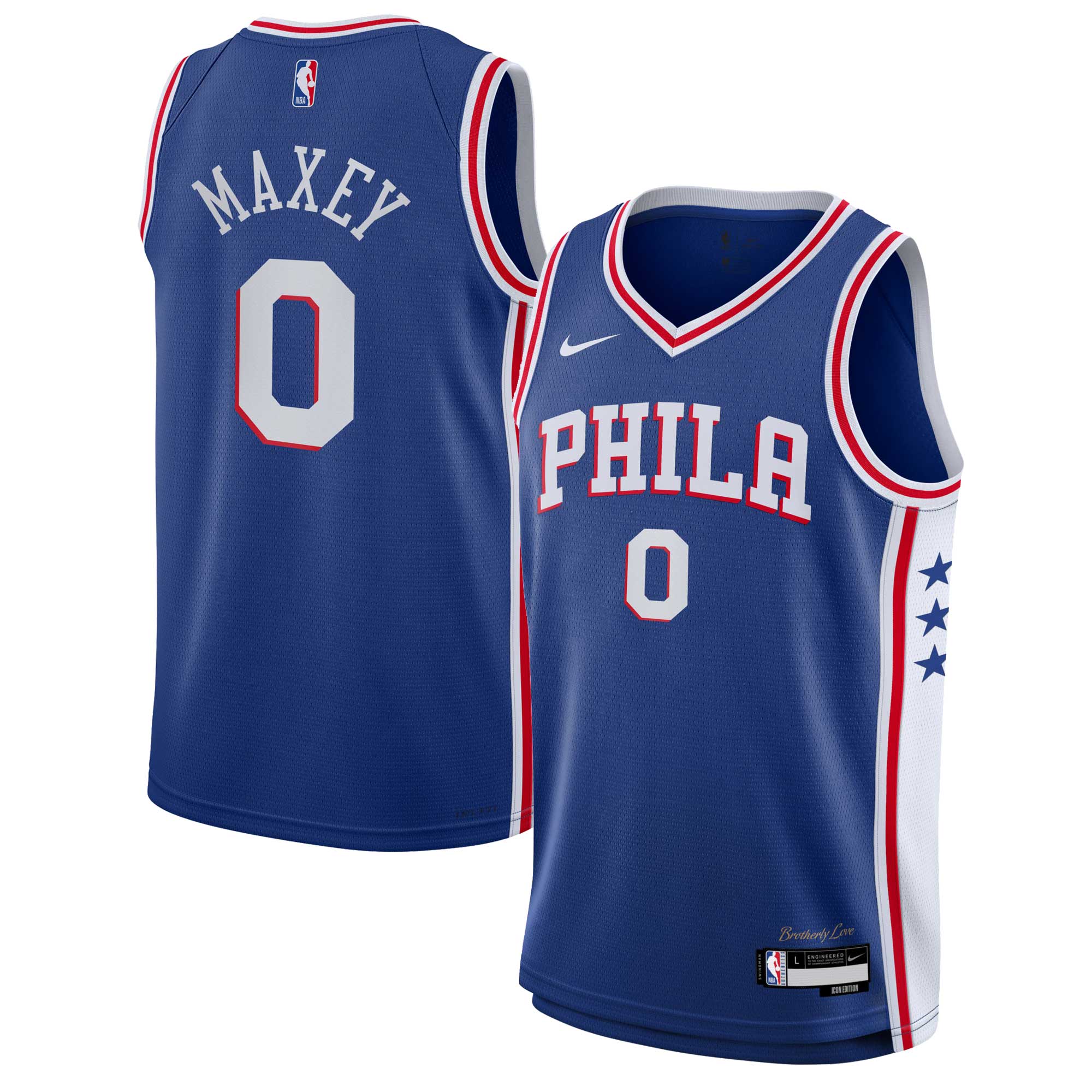 NBA youth philadelphia 76ers tyrese maxey nike royal swingman jersey – icon edition Collection - Official Jerseys & Hats | NBA Store