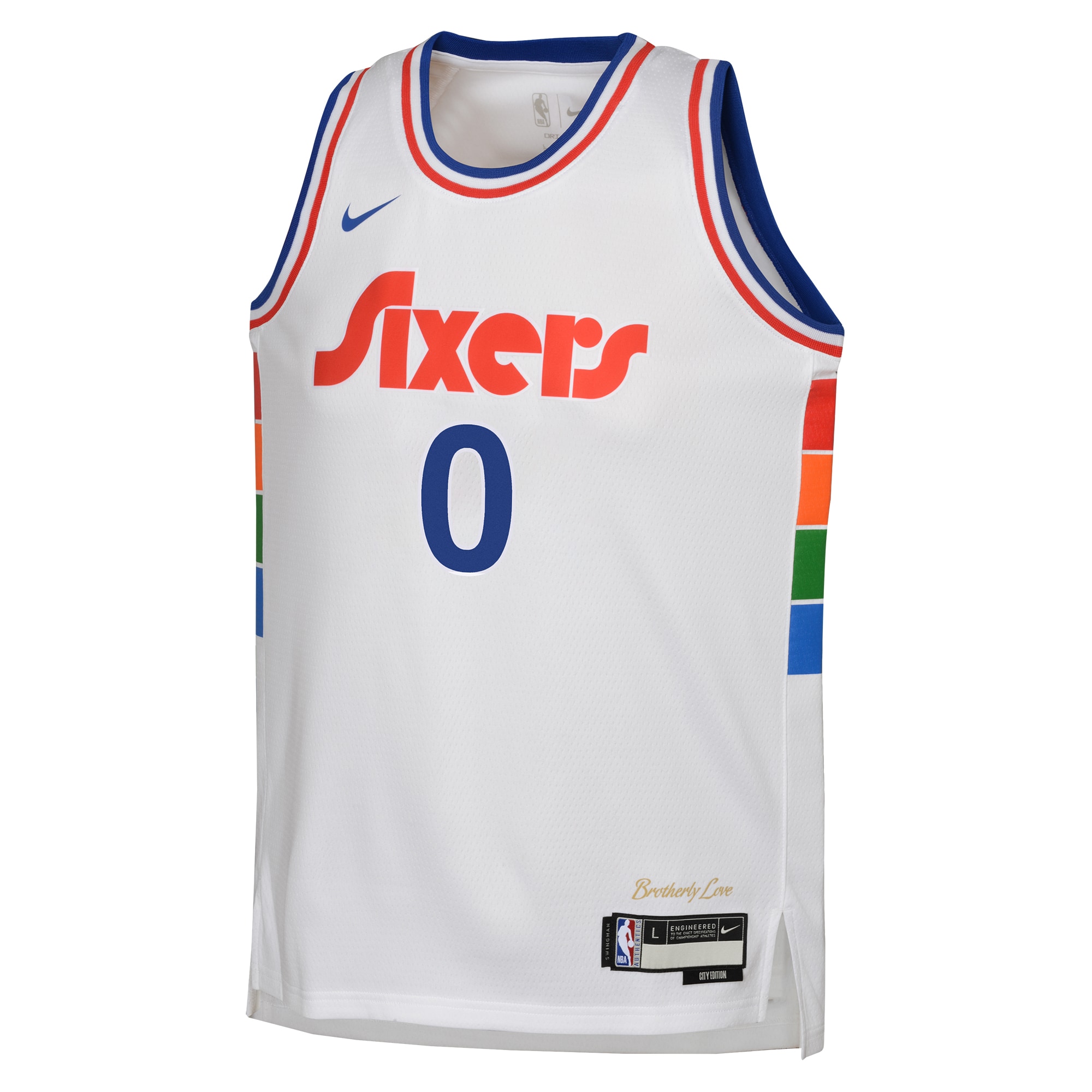NBA youth philadelphia 76ers tyrese maxey nike white 202425 swingman player jersey – city edition Collection - Official Jerseys & Hats | NBA Store