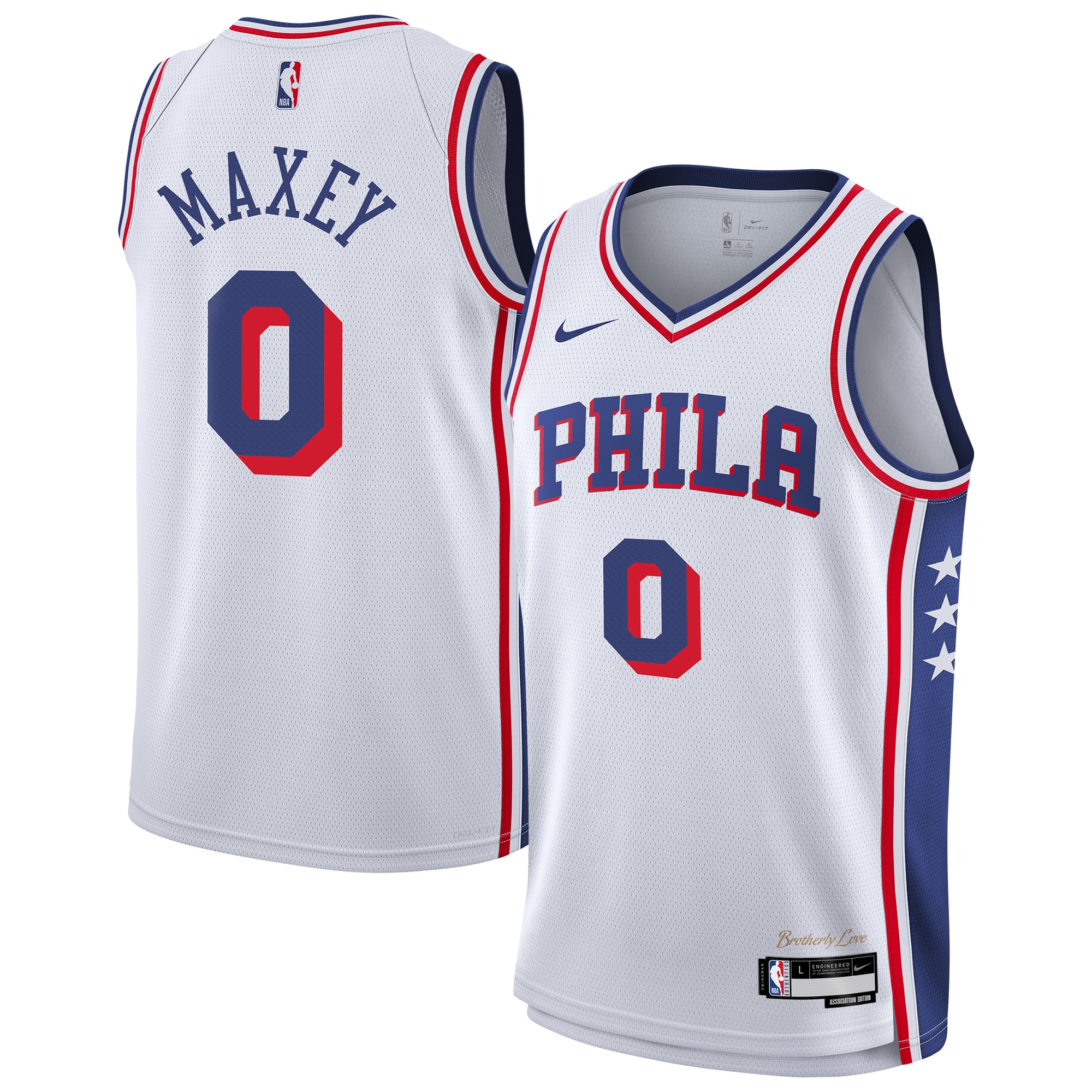 NBA youth philadelphia 76ers tyrese maxey nike white association swingman jersey Collection - Official Jerseys & Hats | NBA Store