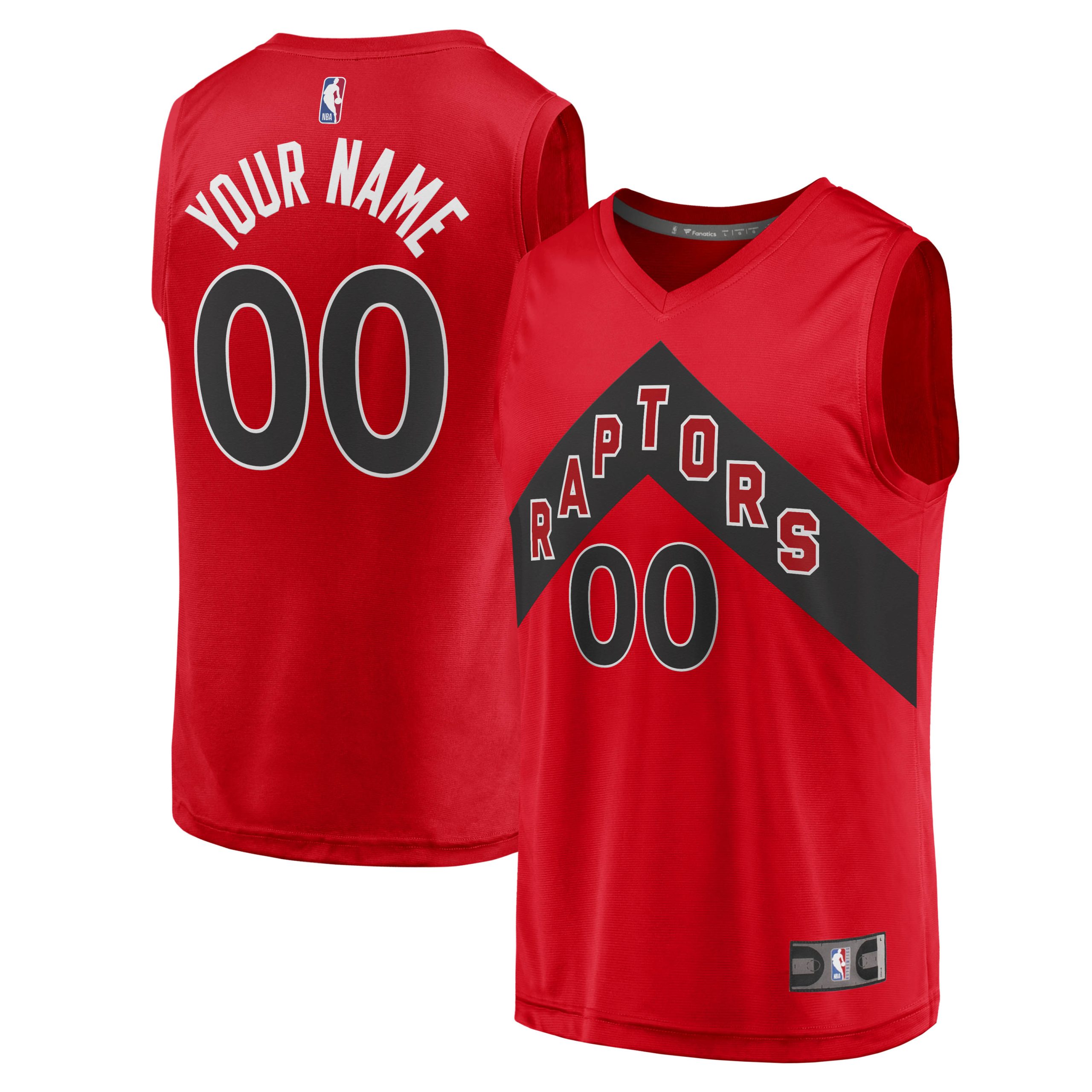 NBA youth toronto raptors fanatics red fast break replica custom jersey – icon edition Collection - Official Jerseys & Hats | NBA Store