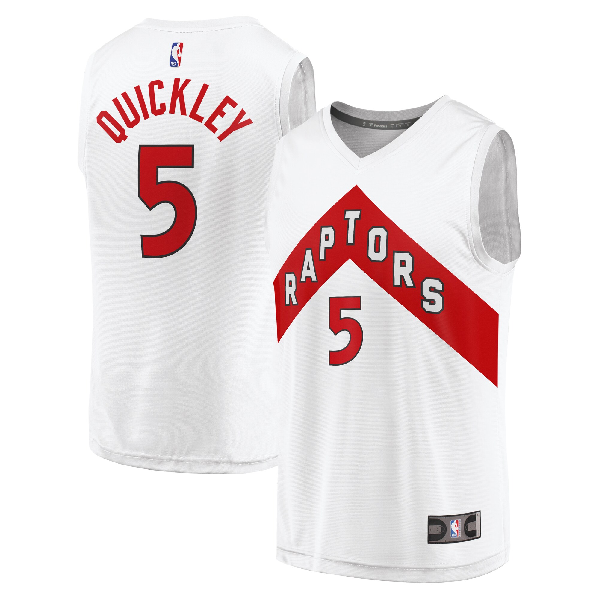 NBA youth toronto raptors immanuel quickley fanatics white fast break player jersey – association edition Collection - Official Jerseys & Hats | NBA Store