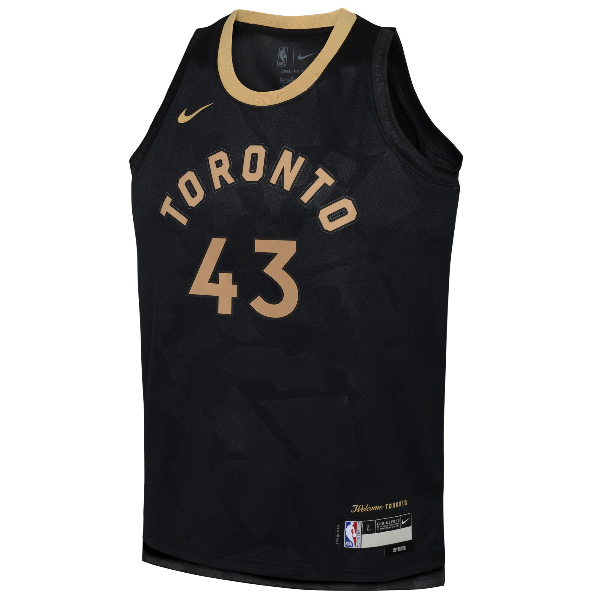 NBA youth toronto raptors pascal siakam nike black 202223 swingman jersey – city edition Collection - Official Jerseys & Hats | NBA Store