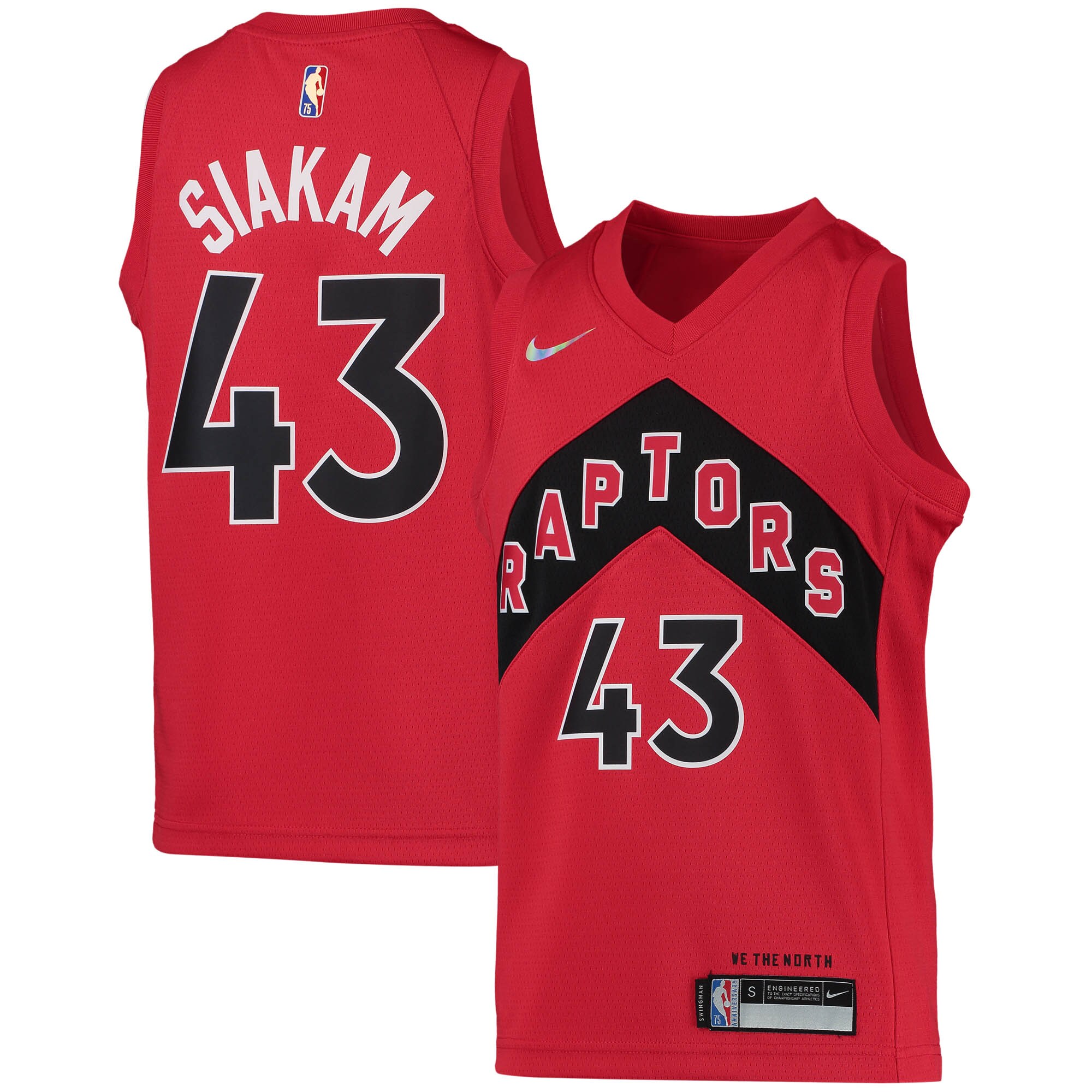NBA youth toronto raptors pascal siakam nike red 202122 diamond swingman jersey – icon edition Collection - Official Jerseys & Hats | NBA Store