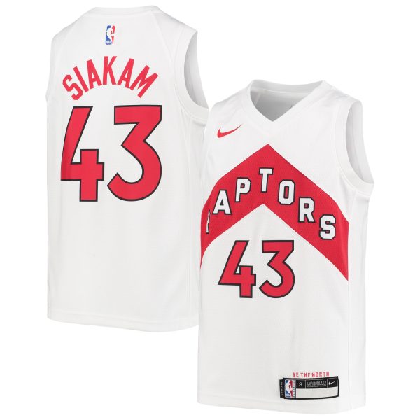 NBA youth toronto raptors pascal siakam nike white swingman jersey – association edition Collection - Official Jerseys & Hats | NBA Store