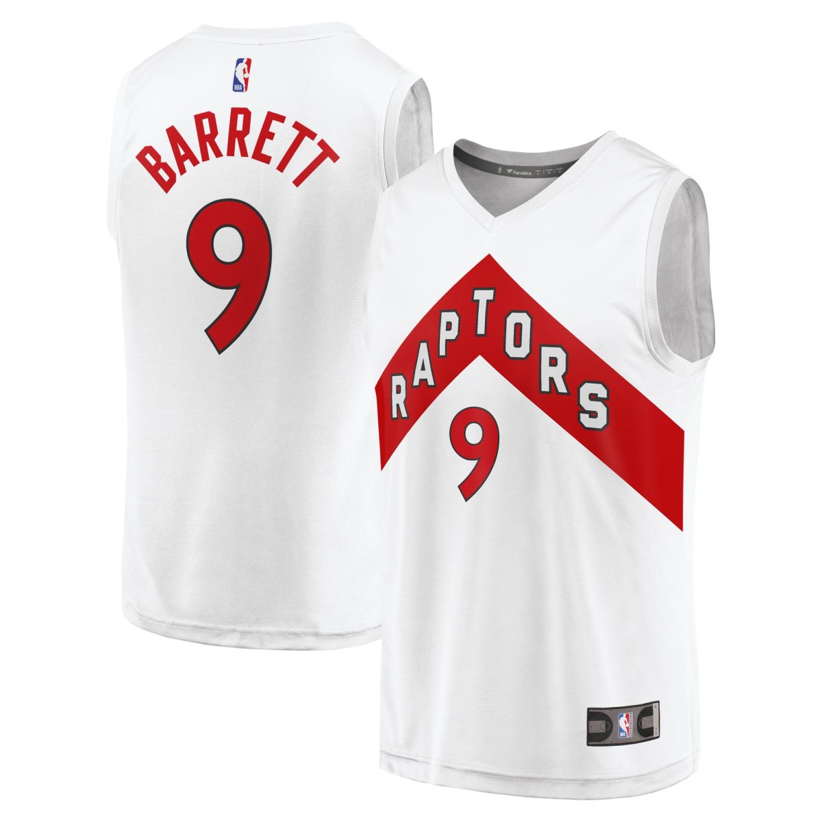 NBA youth toronto raptors rj barrett fanatics white fast break player jersey – association edition Collection - Official Jerseys & Hats | NBA Store