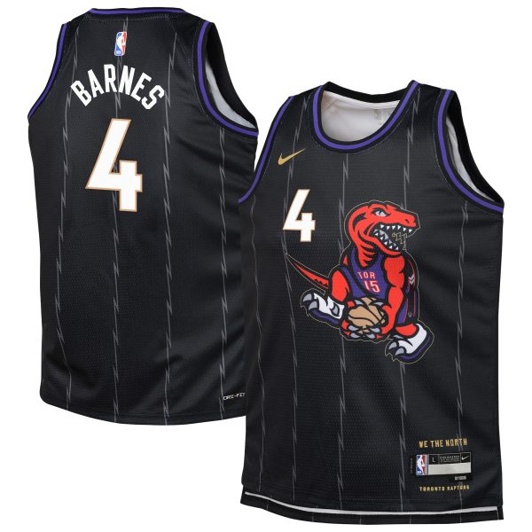 NBA youth toronto raptors scottie barnes nike black 202425 swingman player jersey – city edition Collection - Official Jerseys & Hats | NBA Store