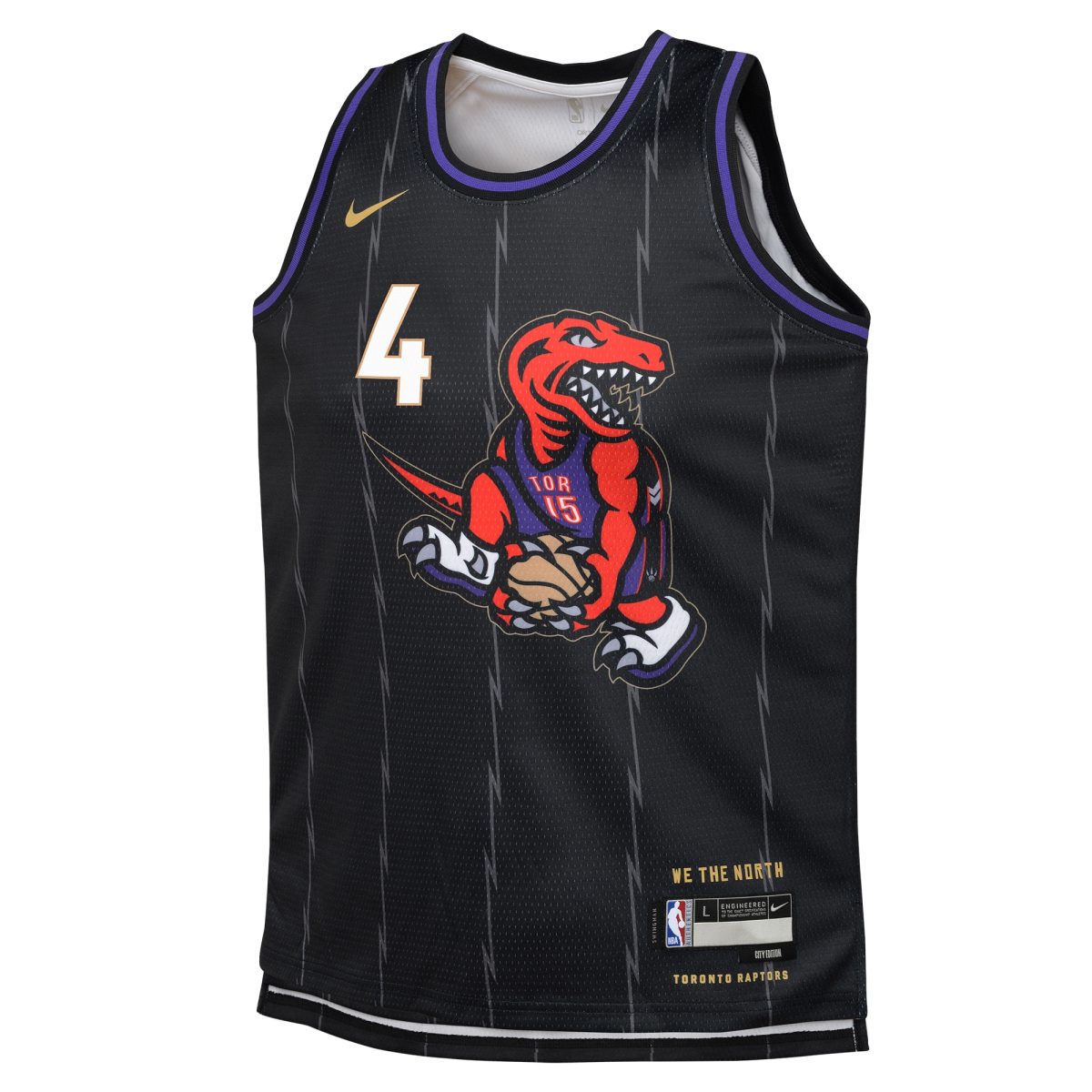 NBA youth toronto raptors scottie barnes nike black 202425 swingman player jersey – city edition Collection - Official Jerseys & Hats | NBA Store