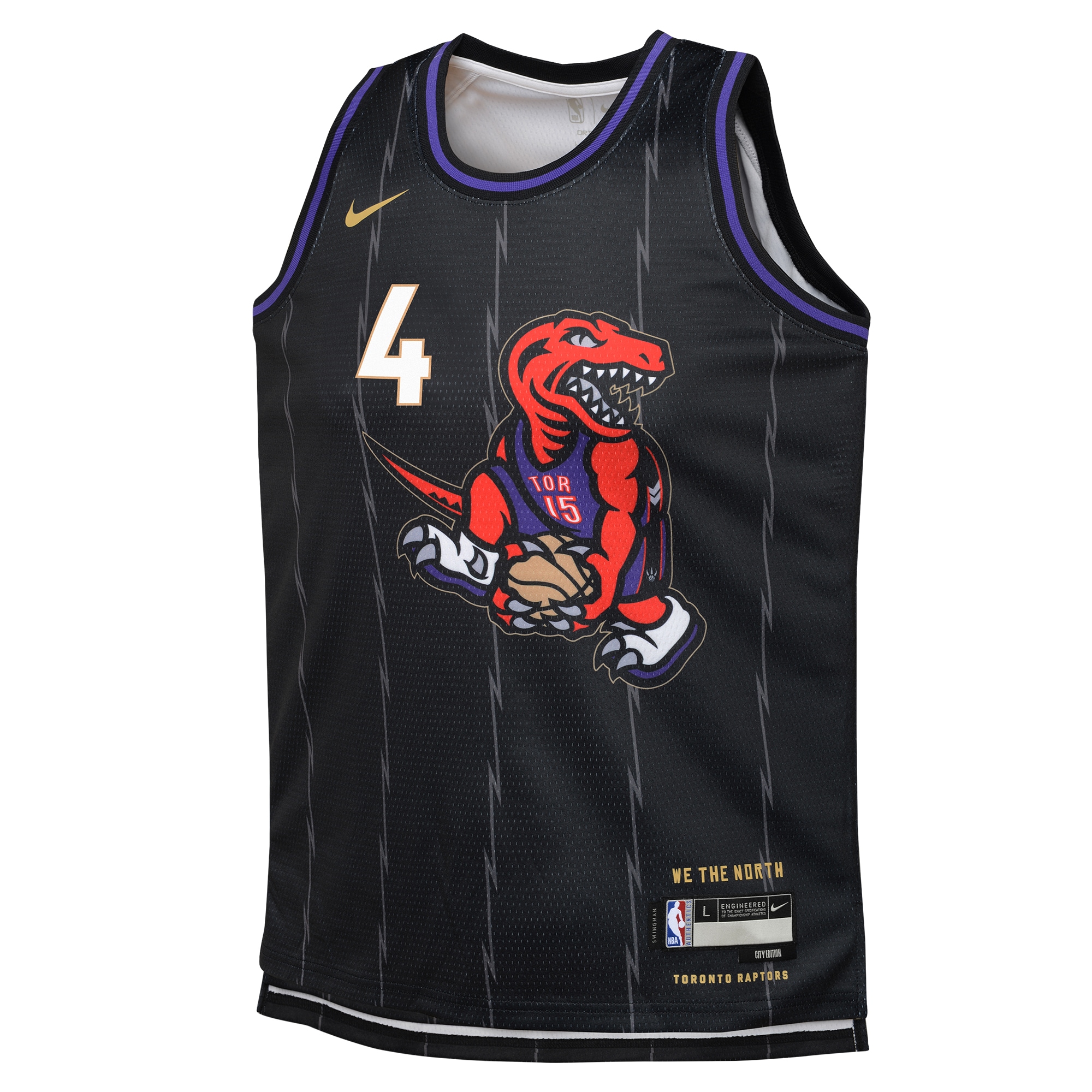 NBA youth toronto raptors scottie barnes nike black 202425 swingman player jersey – city edition Collection - Official Jerseys & Hats | NBA Store
