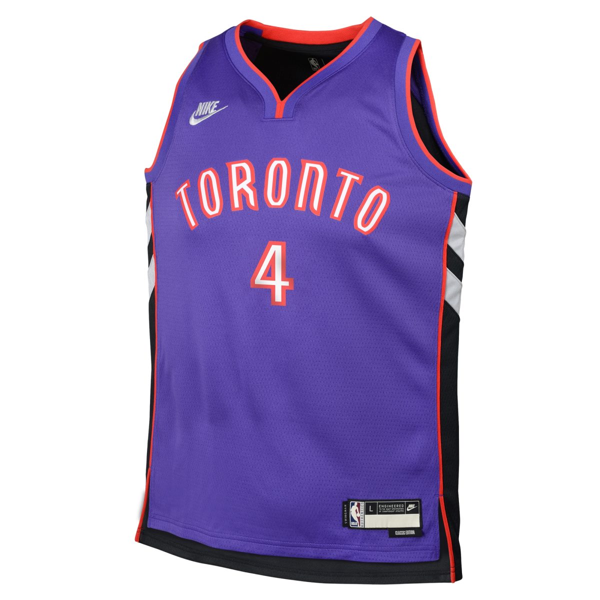 NBA youth toronto raptors scottie barnes nike purple 202425 swingman jersey – classic edition Collection - Official Jerseys & Hats | NBA Store