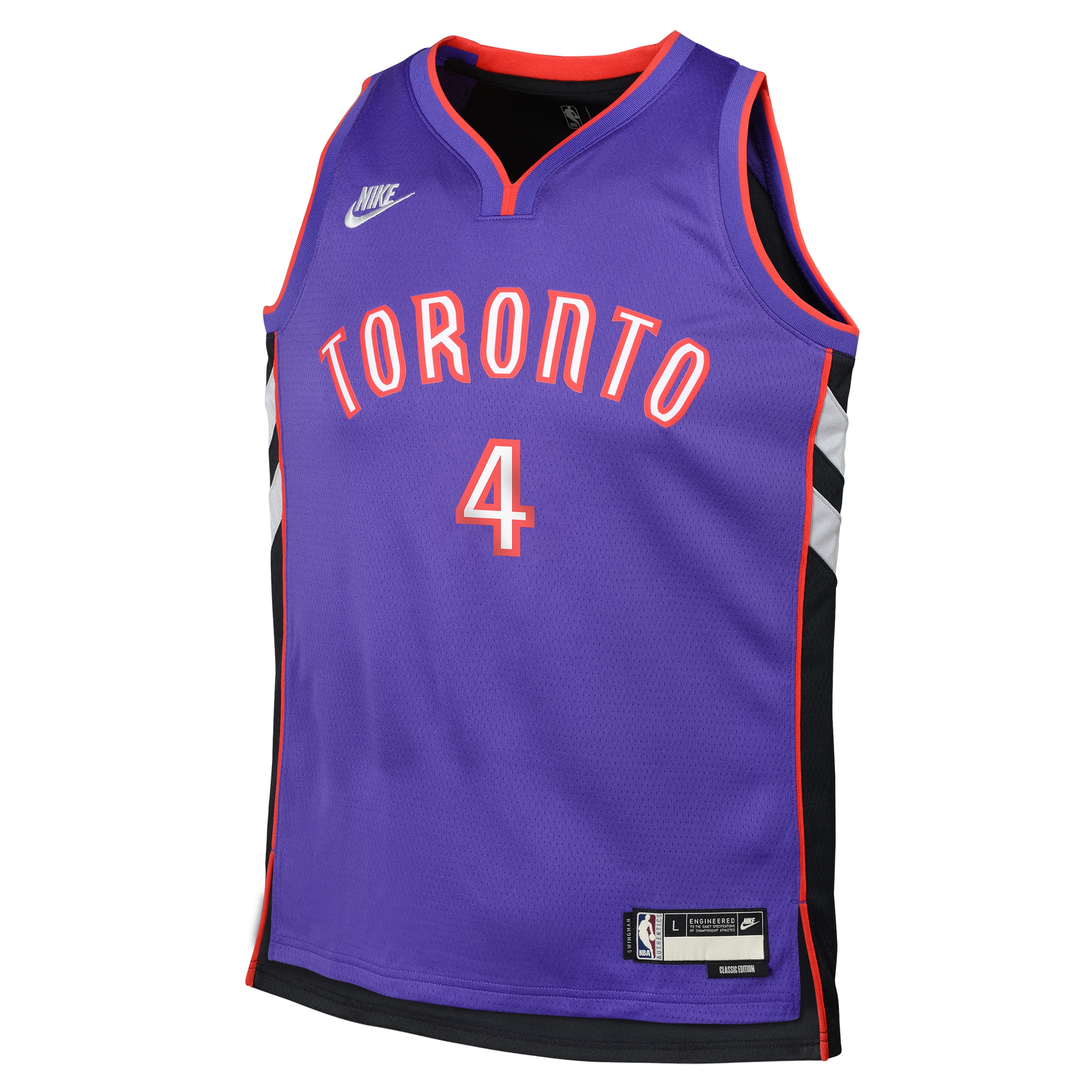 NBA youth toronto raptors scottie barnes nike purple 202425 swingman jersey – classic edition Collection - Official Jerseys & Hats | NBA Store
