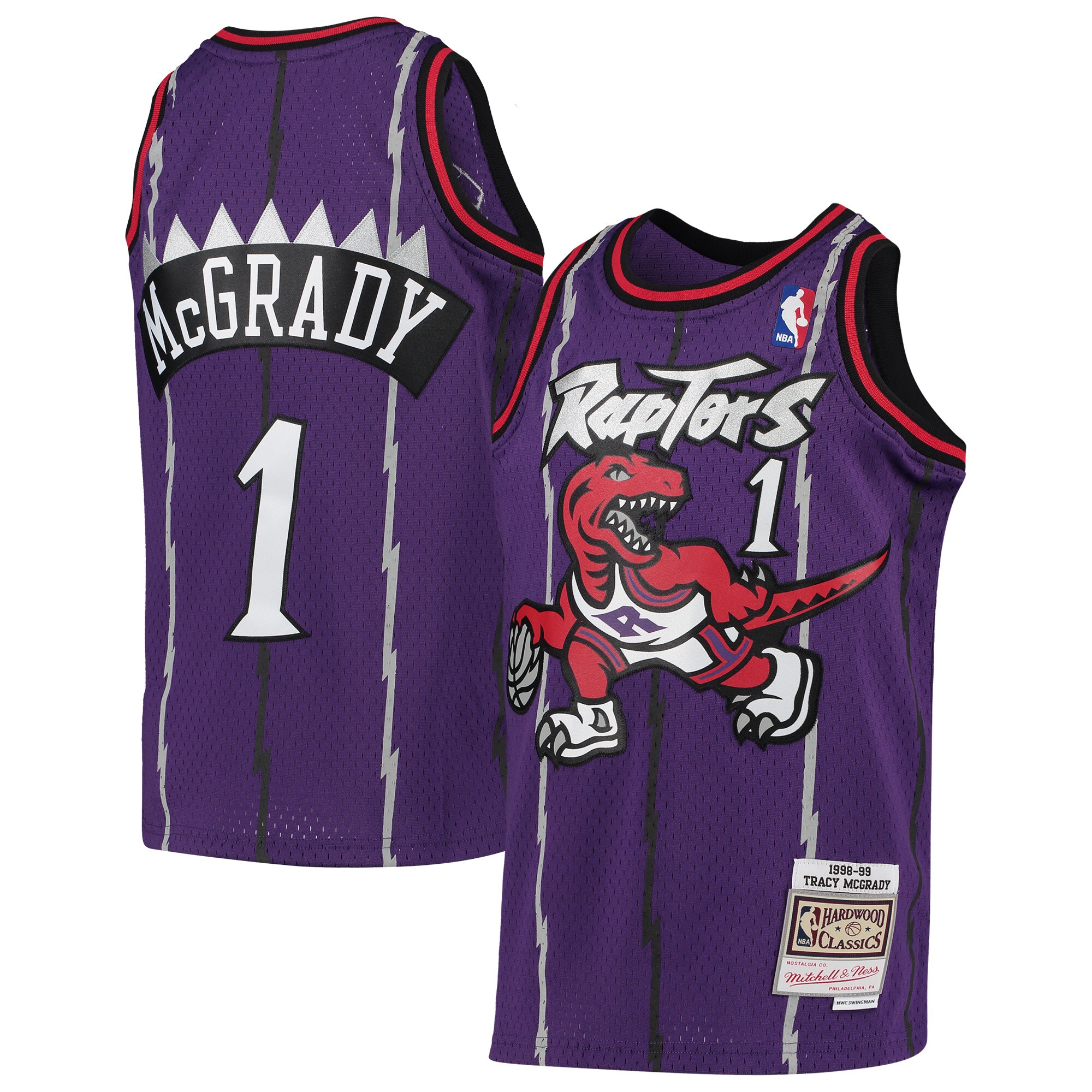 NBA youth toronto raptors tracy mcgrady mitchell amp ness purple 1998-99 hardwood classics swingman throwback jersey Collection - Official Jerseys & Hats | NBA Store