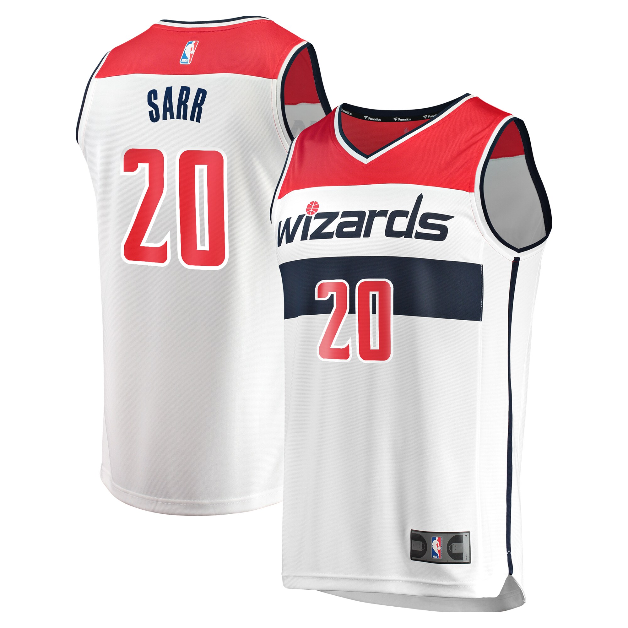 NBA youth washington wizards alexandre sarr fanatics white fast break replica player jersey – association edition Collection - Official Jerseys & Hats | NBA Store