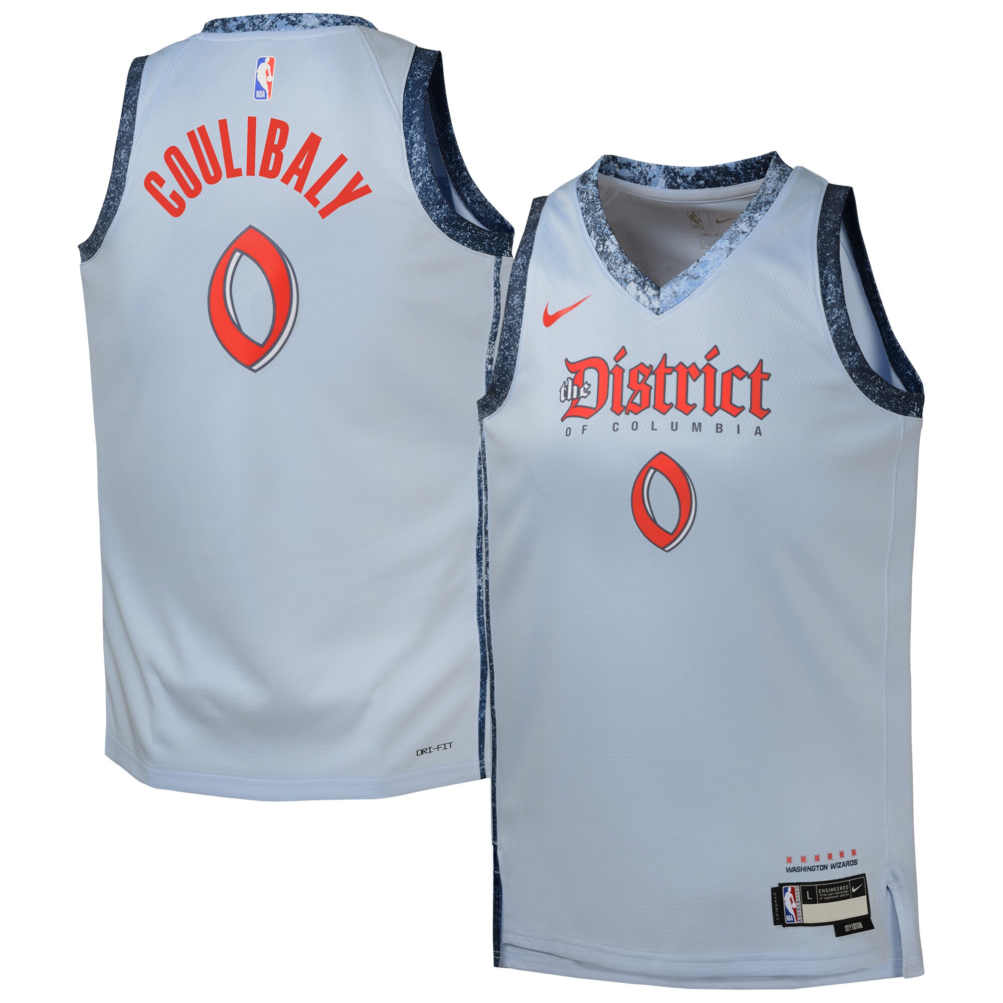 NBA youth washington wizards bilal coulibaly nike light blue 202425 swingman player jersey – city edition Collection - Official Jerseys & Hats | NBA Store