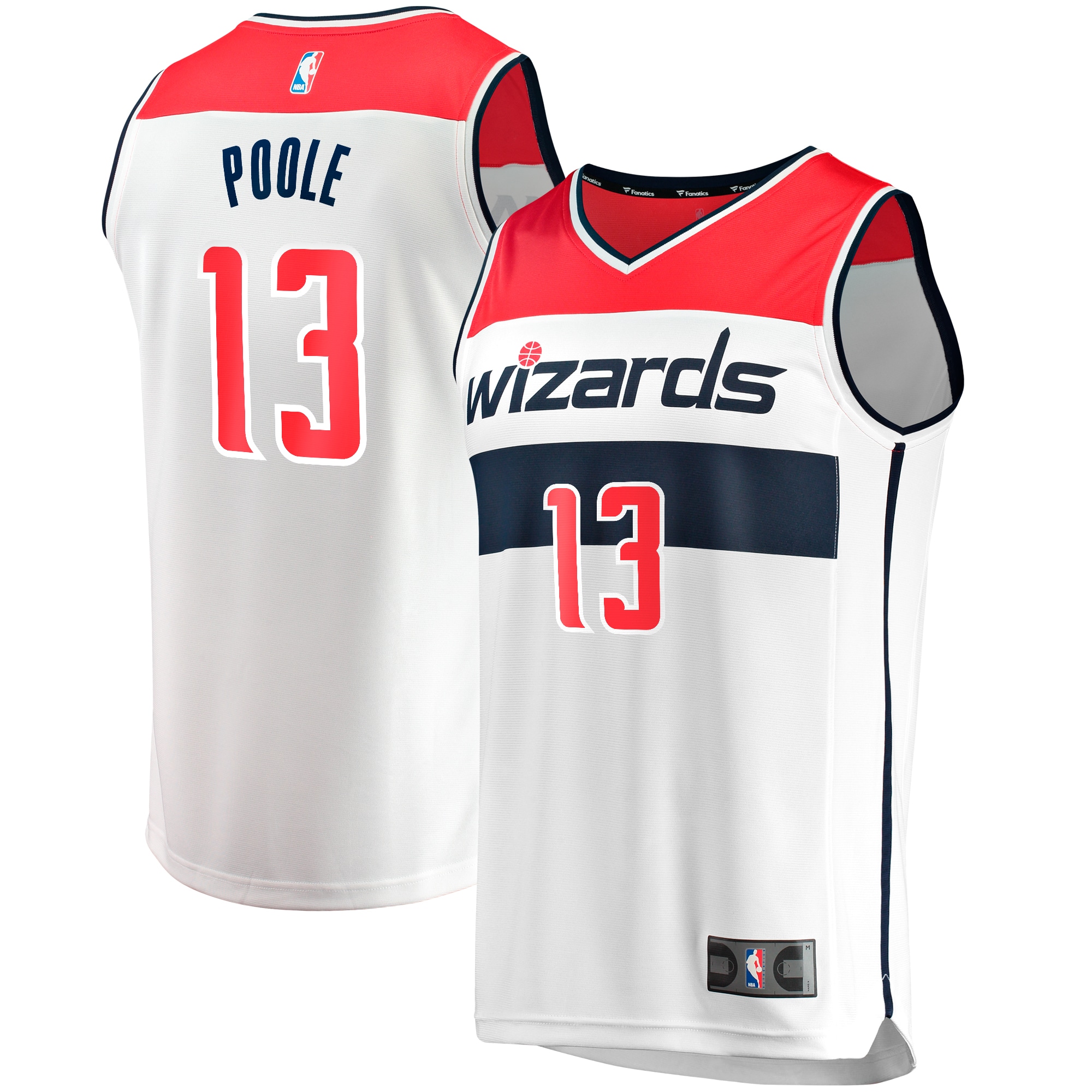 NBA youth washington wizards jordan poole fanatics white fast break player jersey – association edition Collection - Official Jerseys & Hats | NBA Store