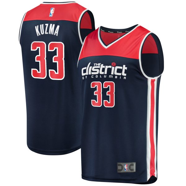 NBA youth washington wizards kyle kuzma fanatics navy fast break player jersey – statement edition Collection - Official Jerseys & Hats | NBA Store