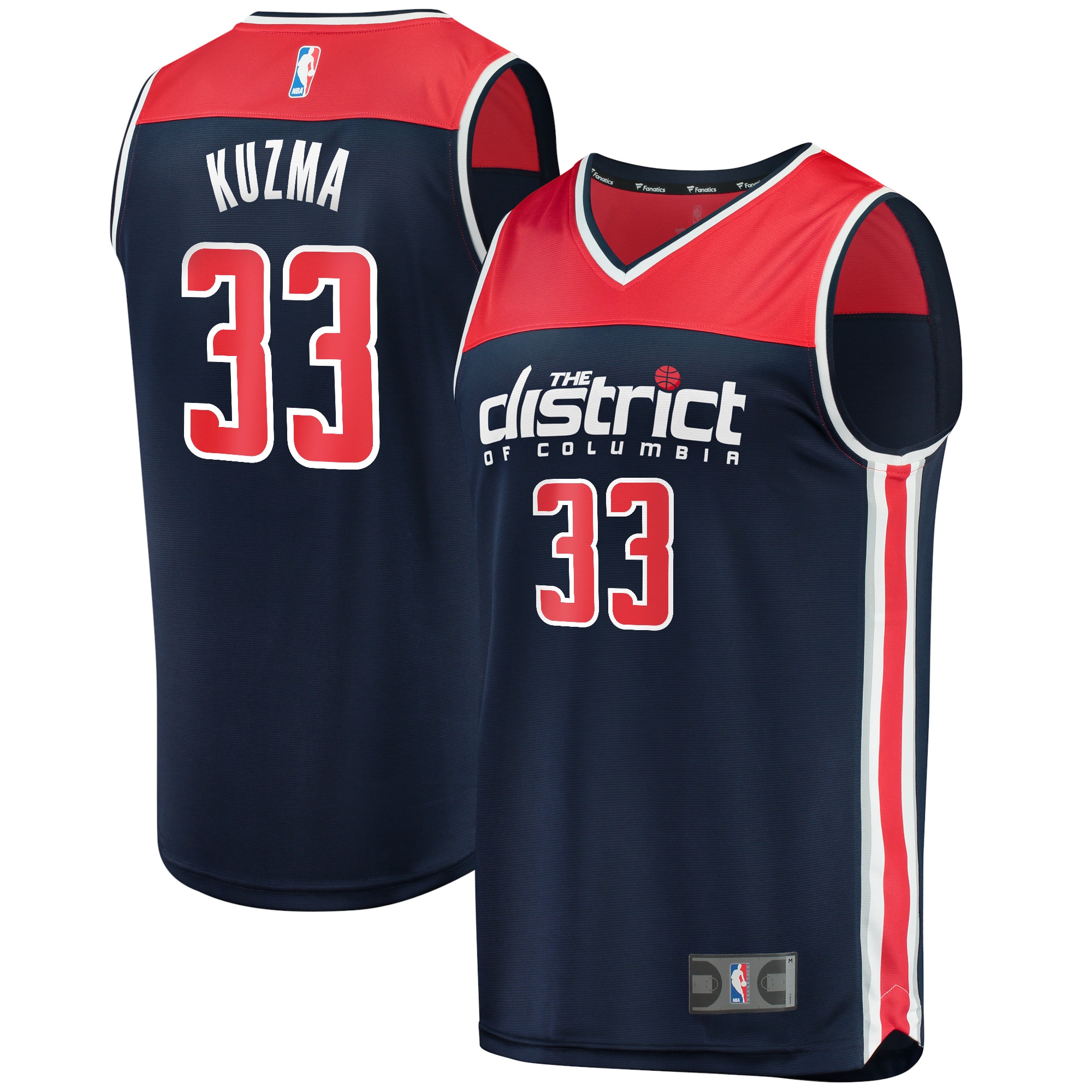 NBA youth washington wizards kyle kuzma fanatics navy fast break player jersey – statement edition Collection - Official Jerseys & Hats | NBA Store