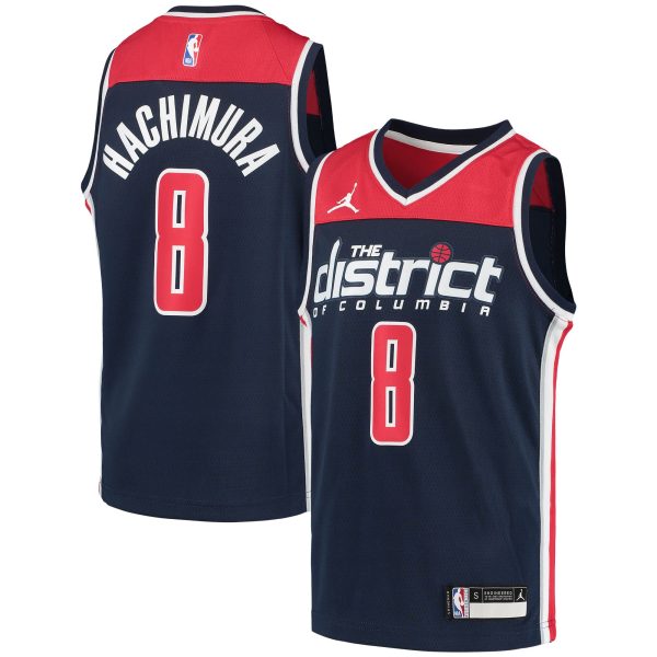 NBA youth washington wizards rui hachimura jordan brand navy 202021 swingman player jersey – statement edition Collection - Official Jerseys & Hats | NBA Store