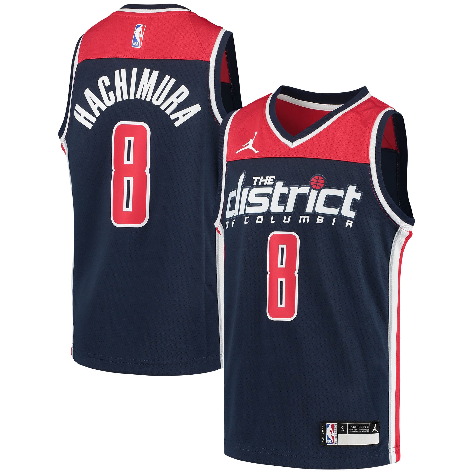 NBA youth washington wizards rui hachimura jordan brand navy 202021 swingman player jersey – statement edition Collection - Official Jerseys & Hats | NBA Store